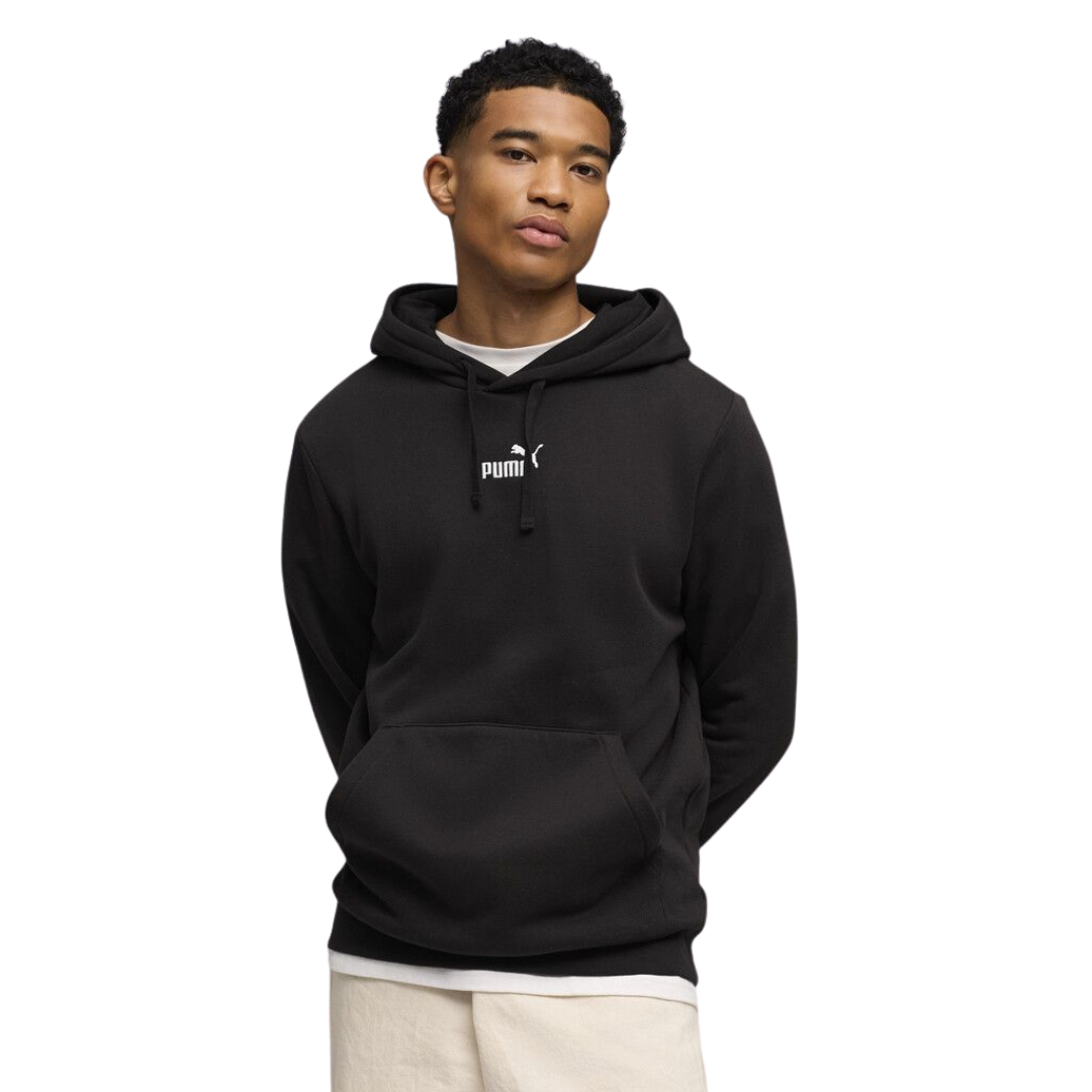Puma Men Ess Small No.1 Logo Centered Hoodie Fleece Black 692914-01