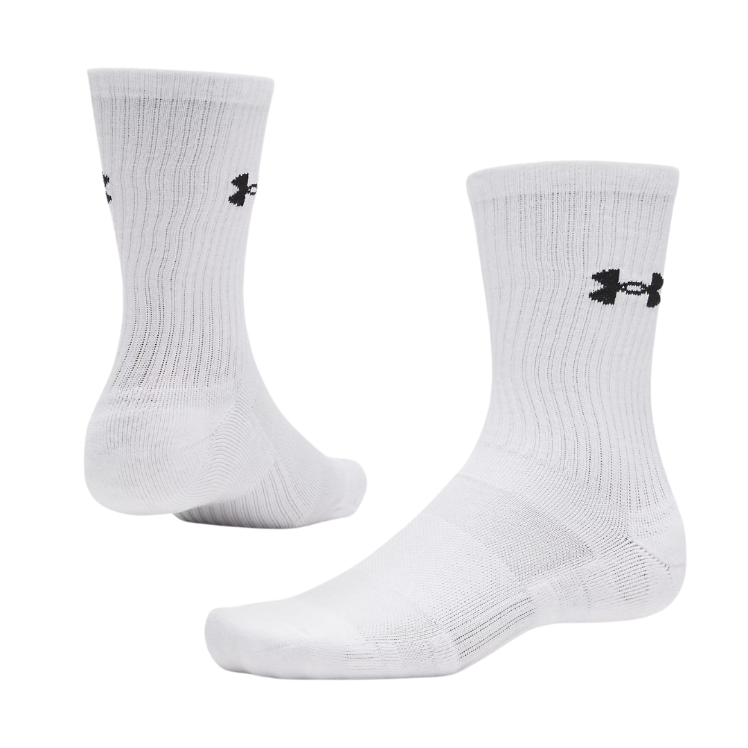 Under Armour Performance Cotton 3 Pack Unisex Socks White 6009685-100