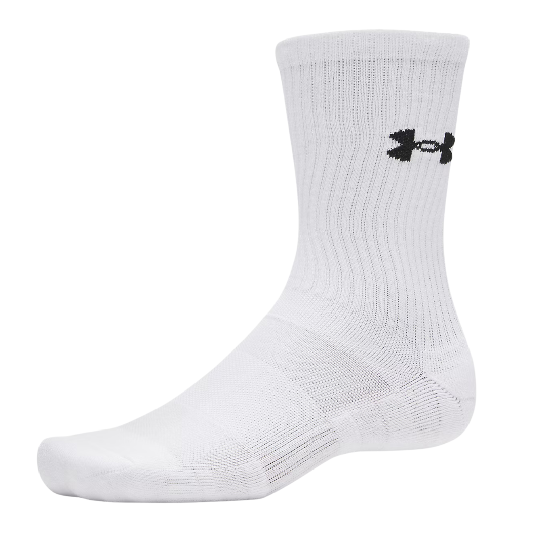 Under Armour Performance Cotton 3 Pack Unisex Socks White 6009685-100