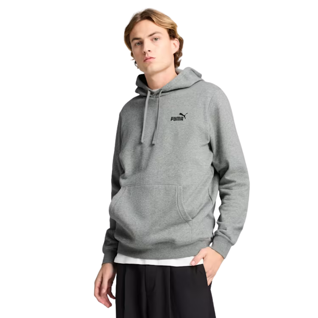 Puma Men Ess Small No. 1 Logo Hoodie Fleece Grey 682574-03