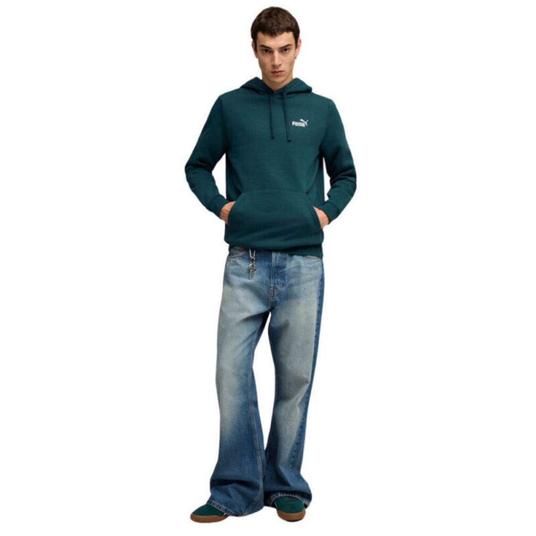 Puma Men Ess Small No. 1 Logo Hoodie Fleece Slim Fit Navy 682575-36