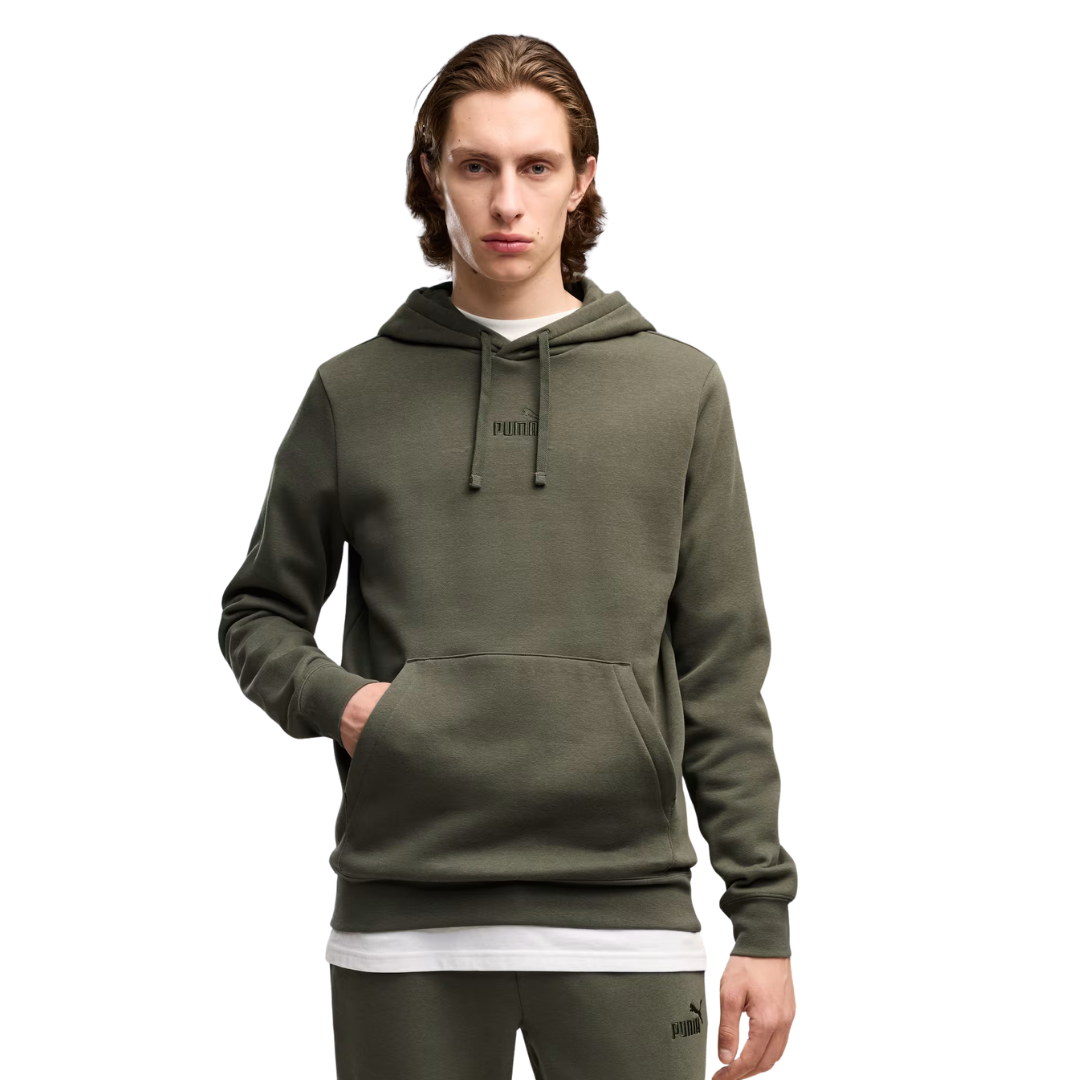 Puma Men Ess Small No.1 Logo Centered Hoodie Fleece Green 692914-86