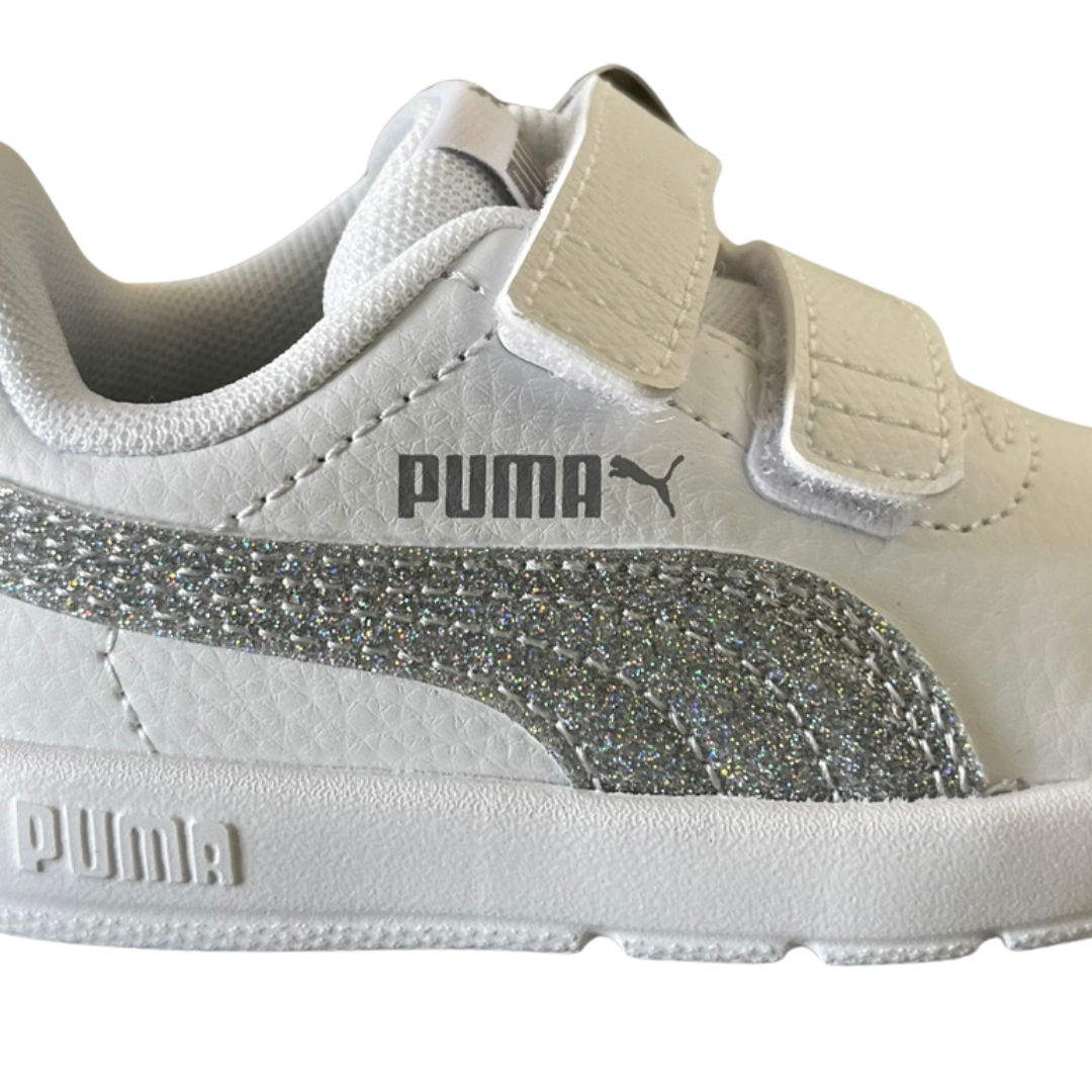 Puma Courtfleeceex V3 Glitz V Infant White 408382-02