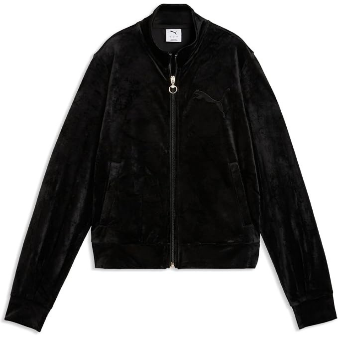 Puma Women Ess Elevated Velour Trackjacket Black 694021-01