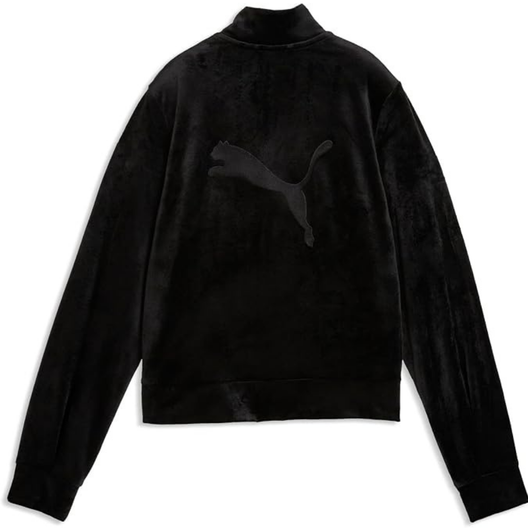Puma Women Ess Elevated Velour Trackjacket Black 694021-01
