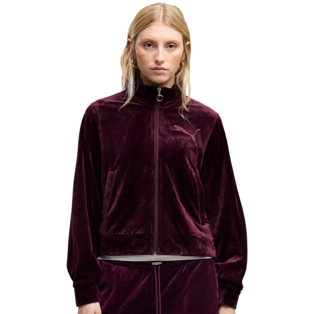 Puma Women Ess Elevated Velour Trackjacket Black 694021-24