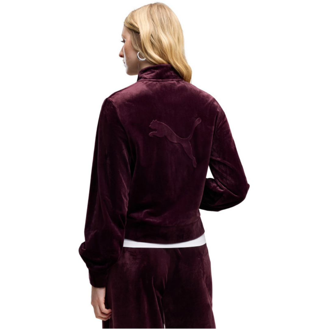 Puma Women Ess Elevated Velour Trackjacket Black 694021-24