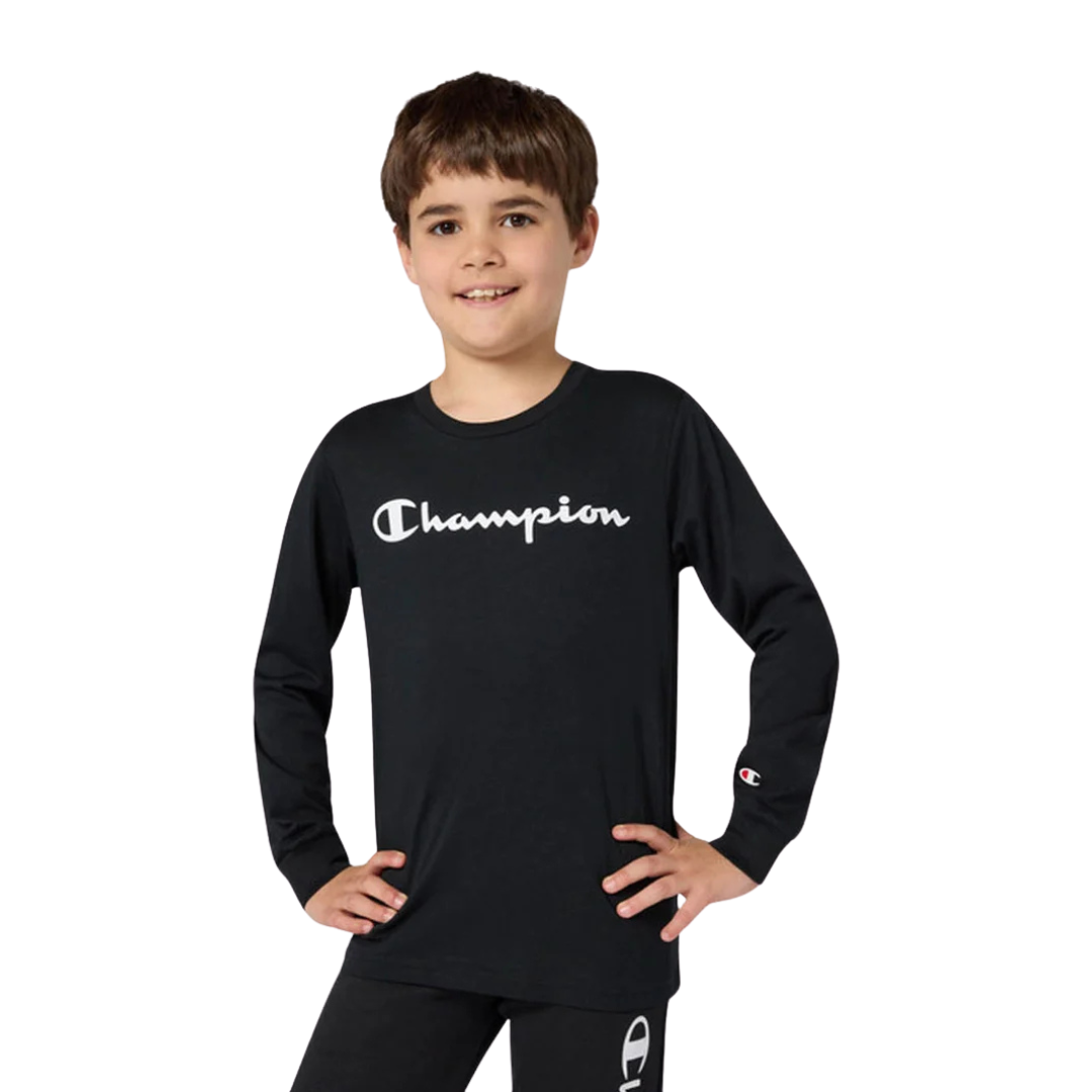 Champion Boy Long Sleeve T-shirt Black 307325-kk001