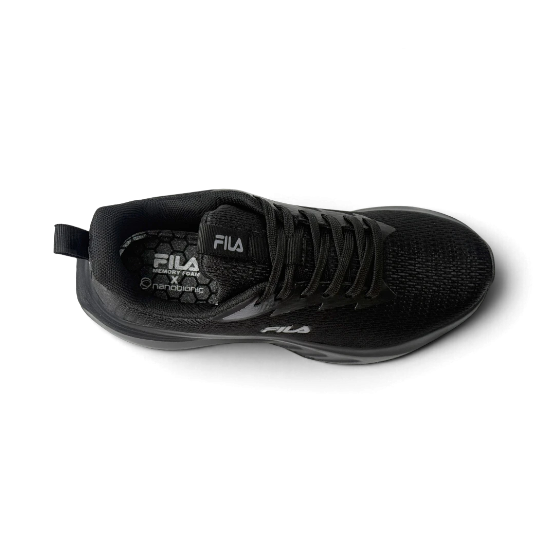 Fila Tonga 5 Nanobionic Lace Youth Boys Running Shoes Black 3tz63002-000