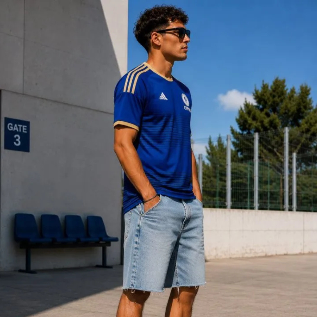 Adidas Cyprus National Team Official Away Jersey T-shirt Navy 2026-2028