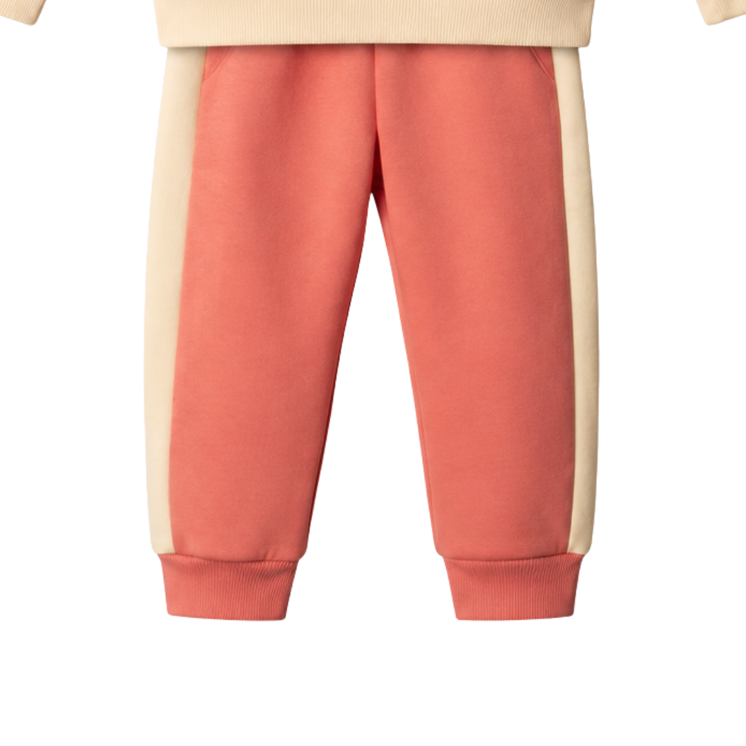 Nek Kids Wear Girls Tracksuit Set Beige 132826-17
