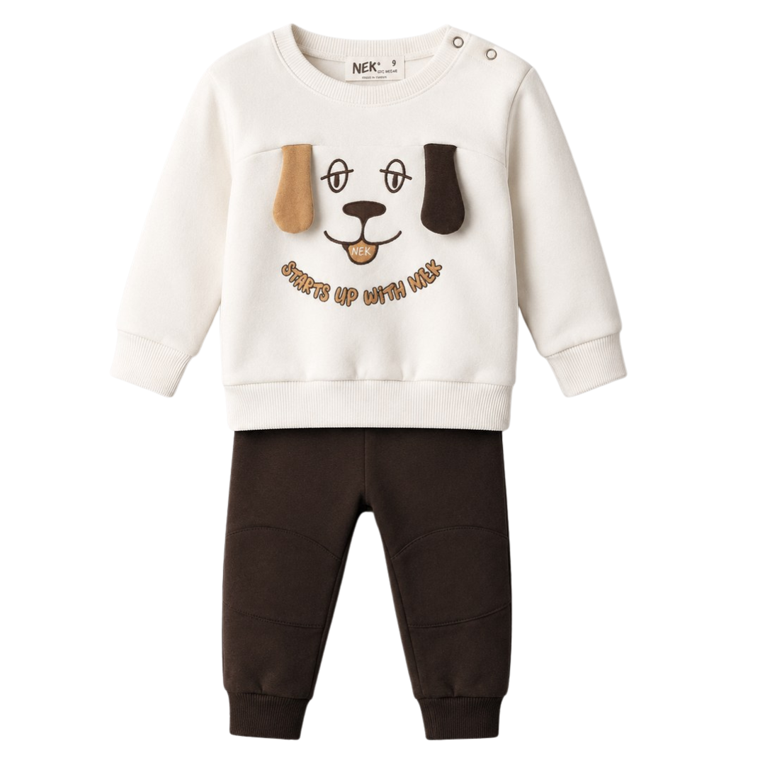 Nek Kids Wear Infant Baby Boys Tracksuit Set White 151526-36
