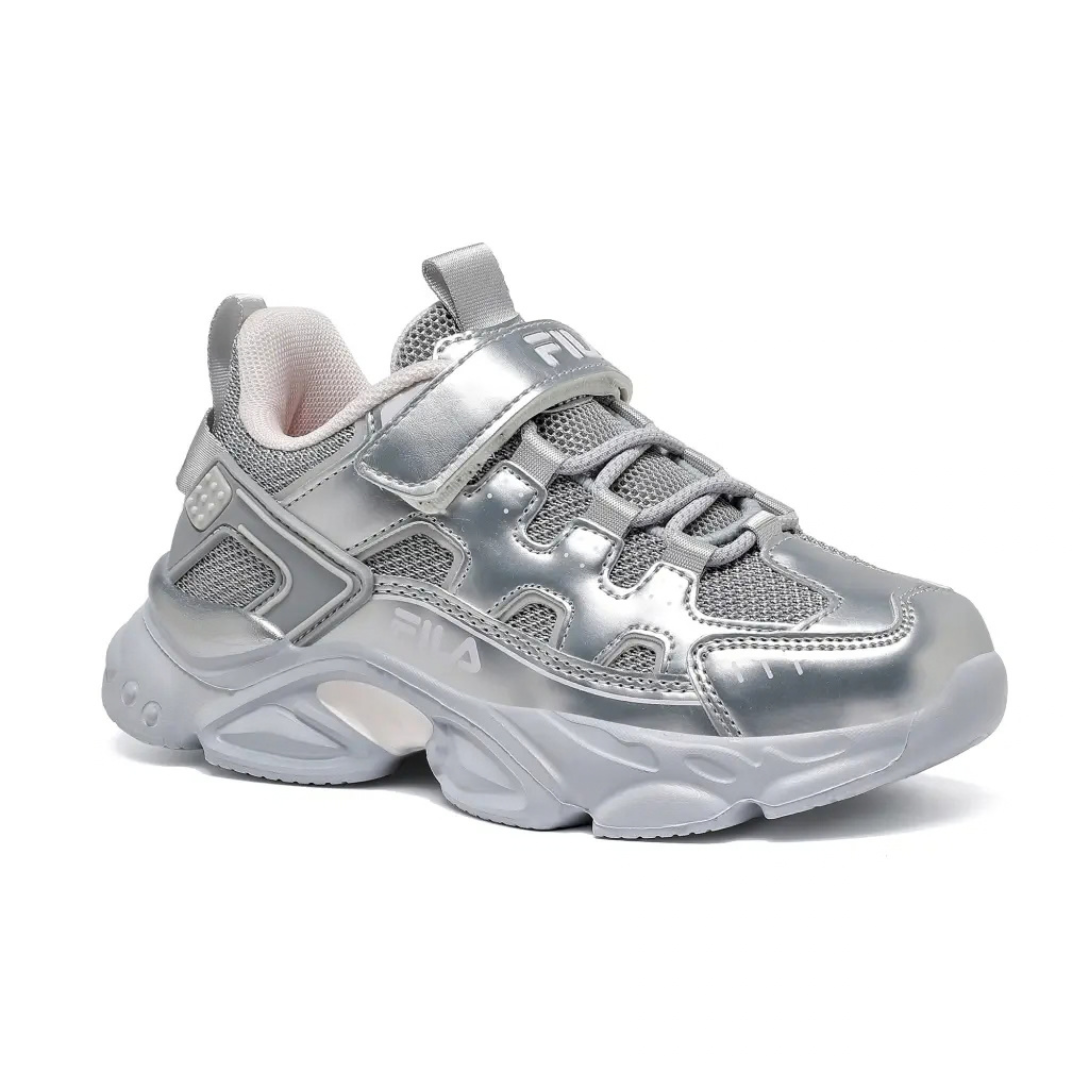 Fila Memory Spinel 3 V Girls Kids Running Shoes Silver 3yf33002-399