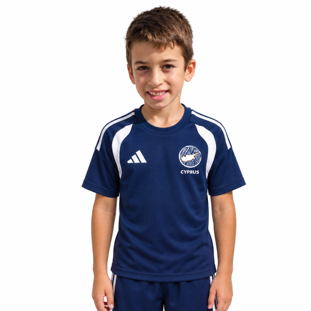 Adidas Cyprus National Team Football T-shirt For Kids Navy 2026-2028