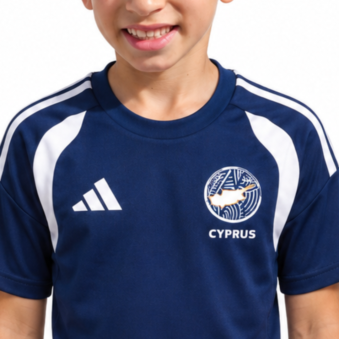 Adidas Cyprus National Team Football T-shirt For Kids Navy 2026-2028